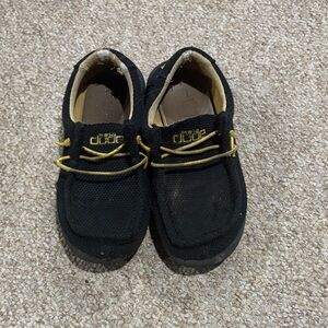 Hey Dude Black Sneakers with Yellow Laces